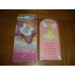 Baby/Toddler Wooden Religious Wall Plaque, Christening/Baptism Gift