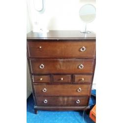 2 Book cases with 2 drawers . . . . . and stag chest of drawers