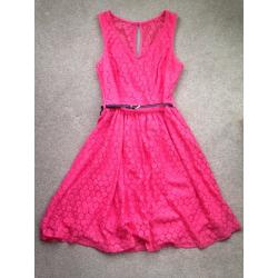 Size 8 Coral Pink New Look Dress