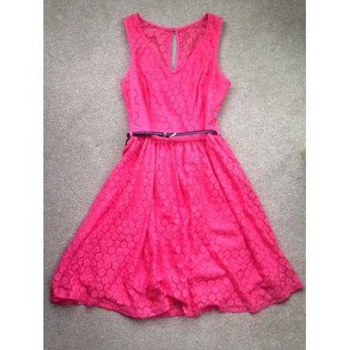 Size 8 Coral Pink New Look Dress