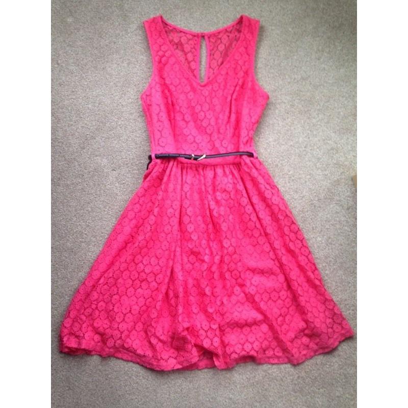 Size 8 Coral Pink New Look Dress