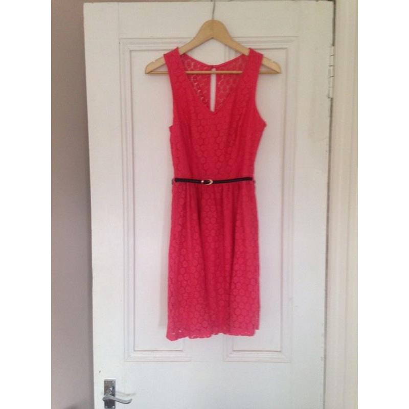 Size 8 Coral Pink New Look Dress