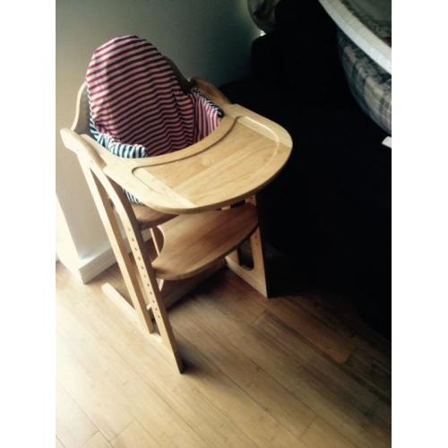 Wooden high chair