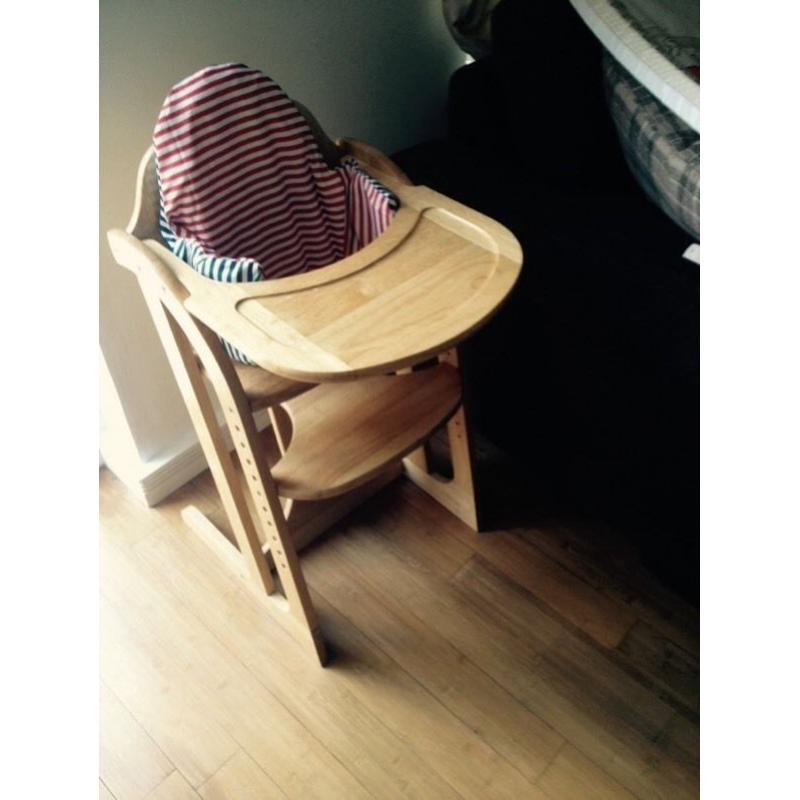 Wooden high chair