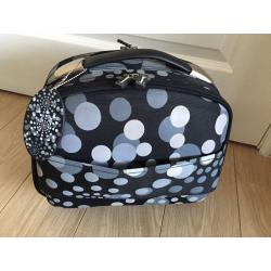Brand New Black Starburst Design Hard Shell Vanity Case