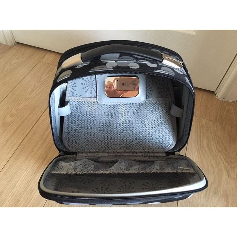 Brand New Black Starburst Design Hard Shell Vanity Case
