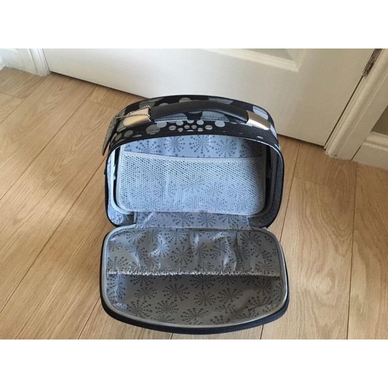 Brand New Black Starburst Design Hard Shell Vanity Case