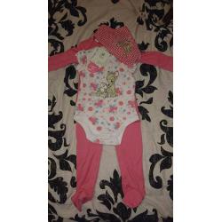 3pc bambi baby grow set have 2x 0-3months & 1x 3-6months left