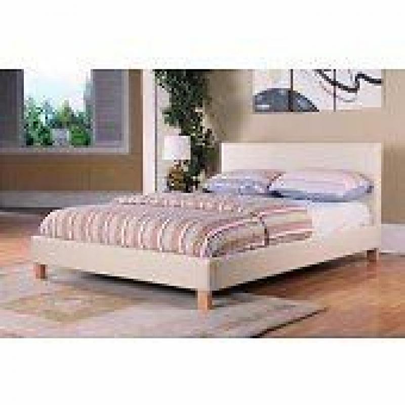 beautiful cream faux double bed can DELIVER
