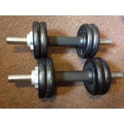 York Spinlock Dumbbell Set 2x 6kg