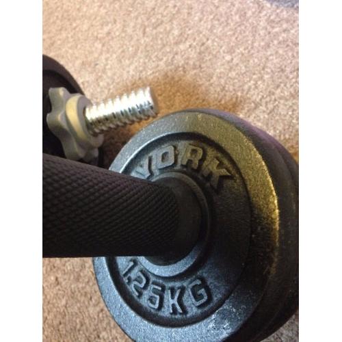 York Spinlock Dumbbell Set 2x 6kg