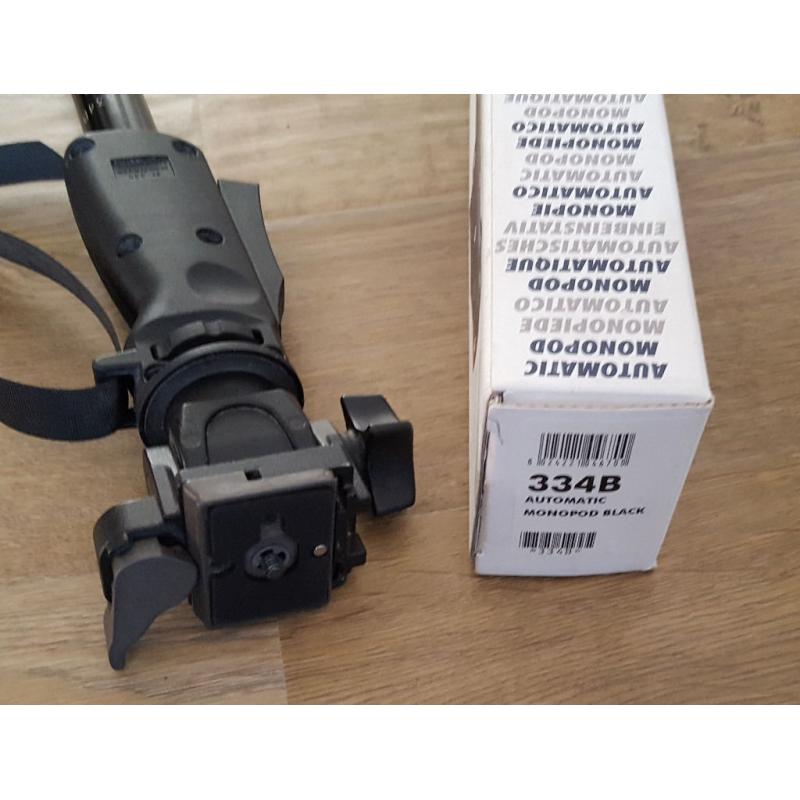 Manfrotto 334B Monopod complete with Tilt head and camera mount