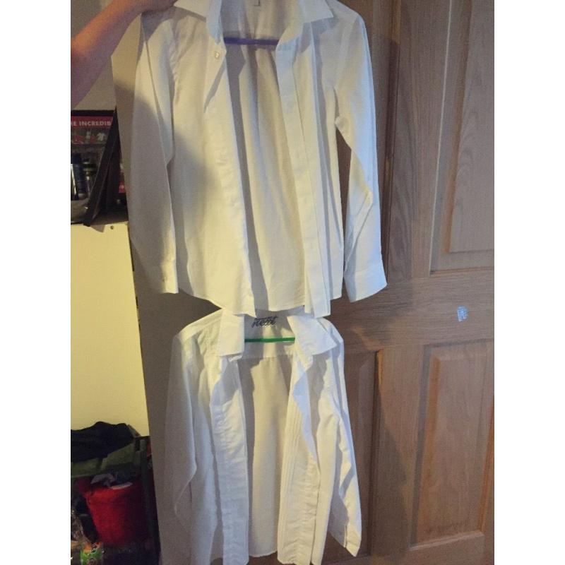Suit jacket and waistcoat and shirts