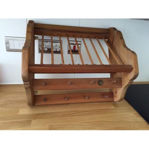 Traditional pine plate rack. Perfect condition