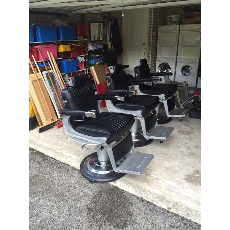 3 Belmont Apollo 2 barbers chairs with head rests