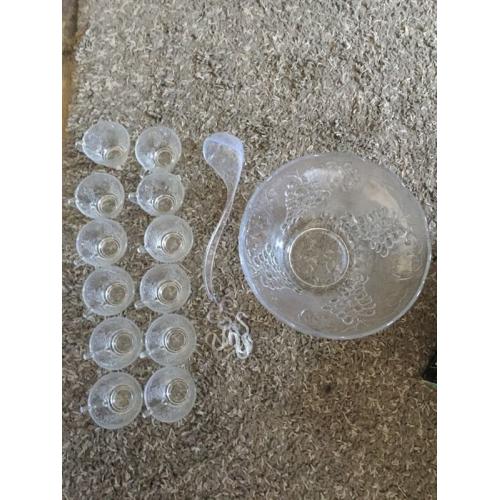 Antique ROMANCE Punch Bowl set