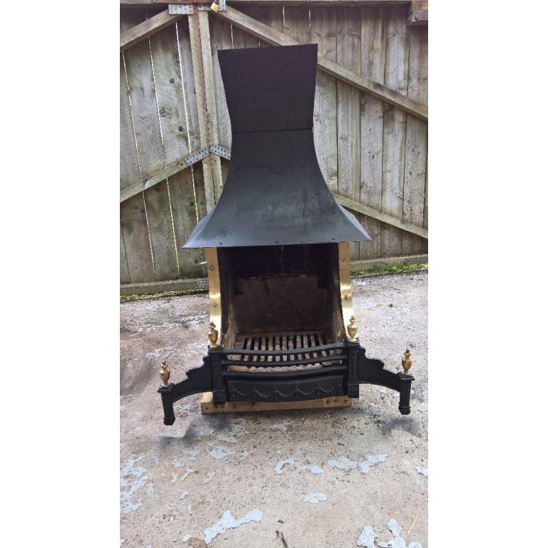 Dog Grate Open Fire with Canopy