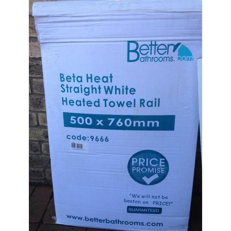 White Electric Heated Towel Rail