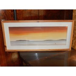 Framed Landscape Print Beach Sunset
