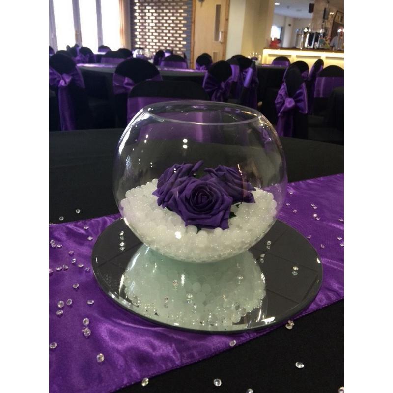 Wedding fish bowl centrepieces