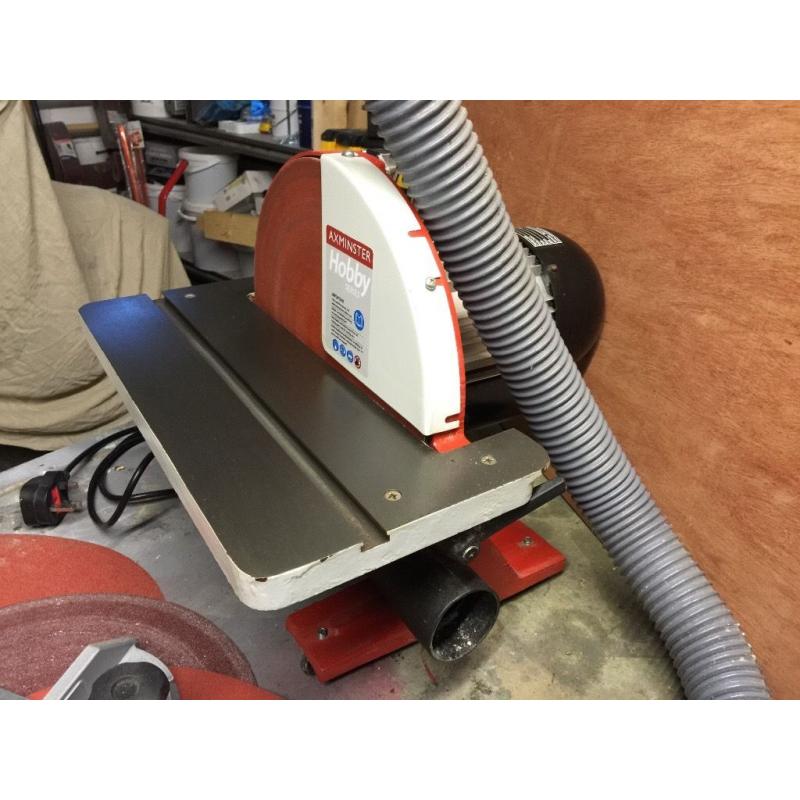 Axminster disc sander very good condition Velcro backing pad.