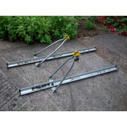Two roof mounted cycle carriers - Halford's own cheap version - pair for a tenner