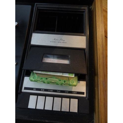 old sanyo record player LP and cassette tape