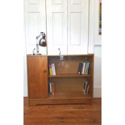 Retro Mid Century Teak Glazed Bookcase