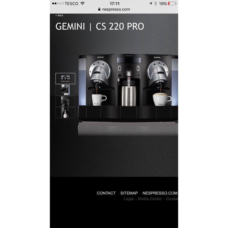 Nespresso Gemini pro 220