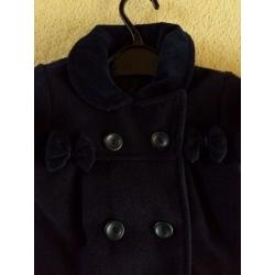Traditional dark blue coat and bonnet age 2