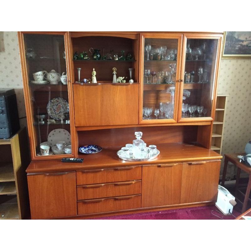 Gplan style large storage unit with drinks cabinet