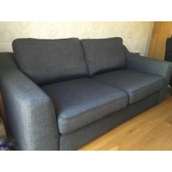 Comfy Charcoal Two-Seater Sofa