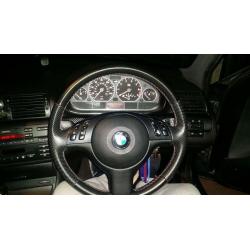 E46 multifunction genuine leather steering wheel.