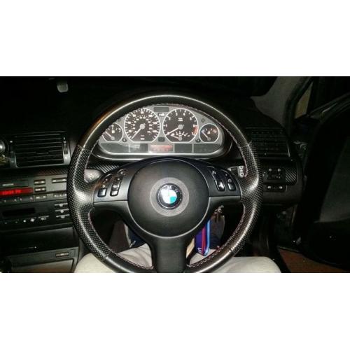 E46 multifunction genuine leather steering wheel.