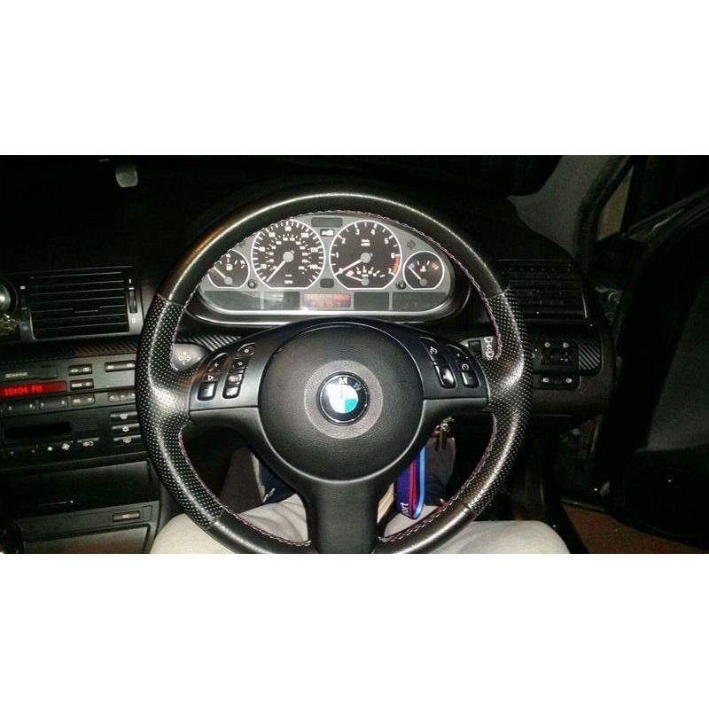 E46 multifunction genuine leather steering wheel.
