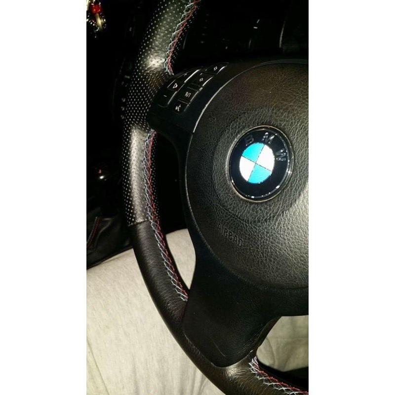 E46 multifunction genuine leather steering wheel.