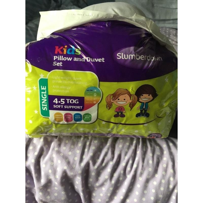 Kids pillow and duvet set