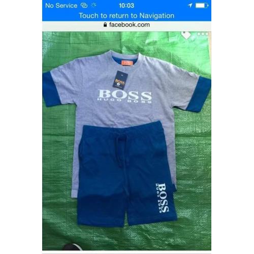 21 piece kids hugo boss tshirt and shorts sets (wholesale only)