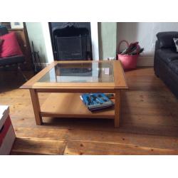 Coffee table john Lewis glass top good condition