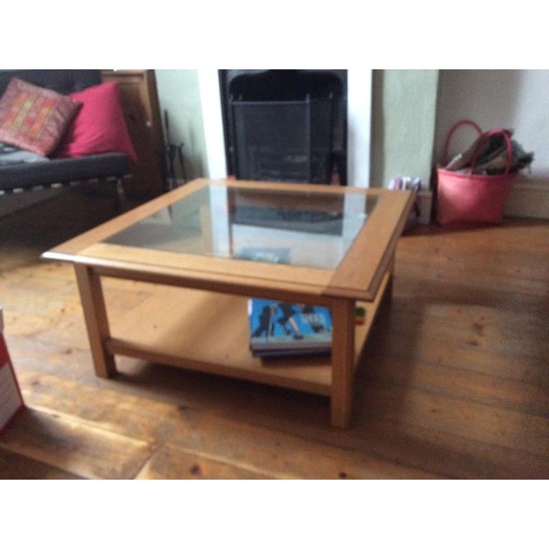 Coffee table john Lewis glass top good condition