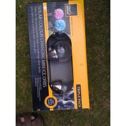 Solar garden lights - colour changing mini ice orbs - Triple pack also