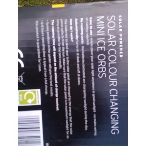 Solar garden lights - colour changing mini ice orbs - Triple pack also