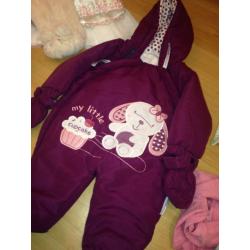 2 snowsuits and handful of hats