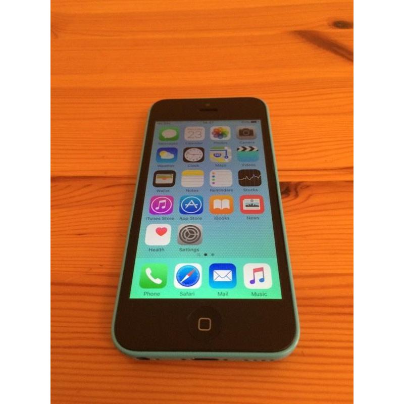 Blue iPhone 5c (unlocked, 16 GB, more phones available)