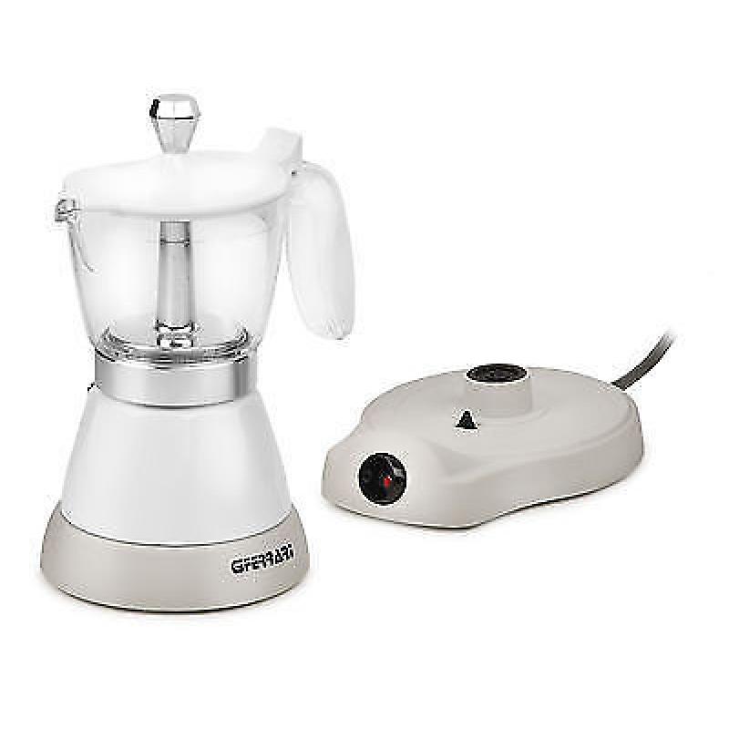 Compact Coffee/Espresso Maker Moka Italian Stove Top Styled Electric