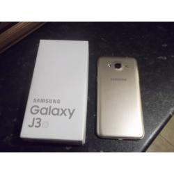 Samsung Galaxy J3 Brand New, Unlocked. In Gold.