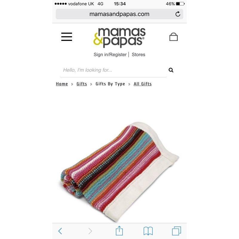 Mamas&papas gingerbread blanket