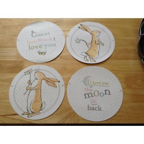 Guess how much I love you bunting pendants