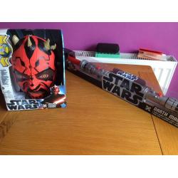 Star Wars Darth maul light sabre and mask