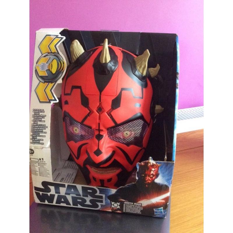 Star Wars Darth maul light sabre and mask